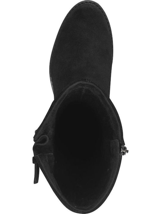 Suede Γυναικείες Μπότες Μαύρες