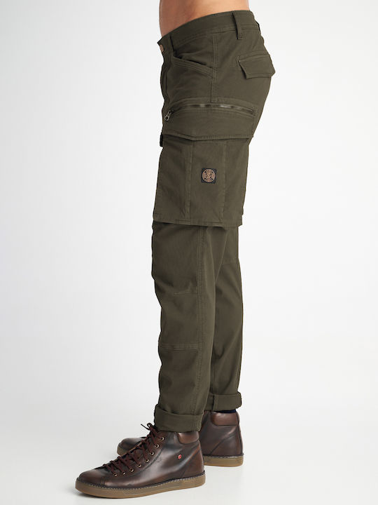 Staff Herrenhose Cargo in Normaler Passform Oil Green