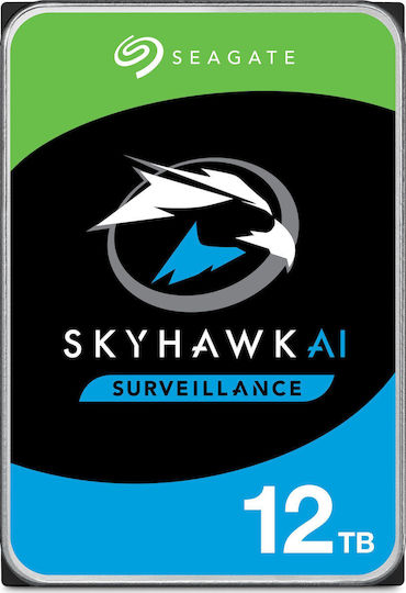 Seagate SkyHawk AI 12TB HDD Σκληρός Δίσκος 3.5" SATA III 7200rpm με 256MB Cache για DVR ST12000VE0008