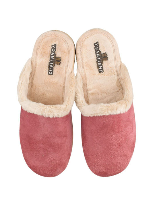 Yfantidis Winter Women's Slippers in Pink color