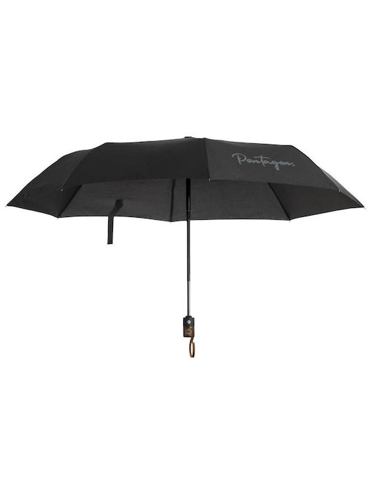 Pentagon Windproof Automatic Umbrella Compact Black