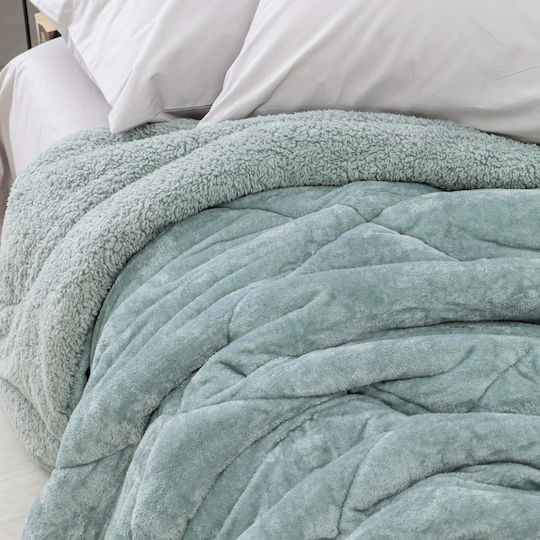 Borea Duvet Cover Single 160x220cm Cozy Bay Leaf Mint
