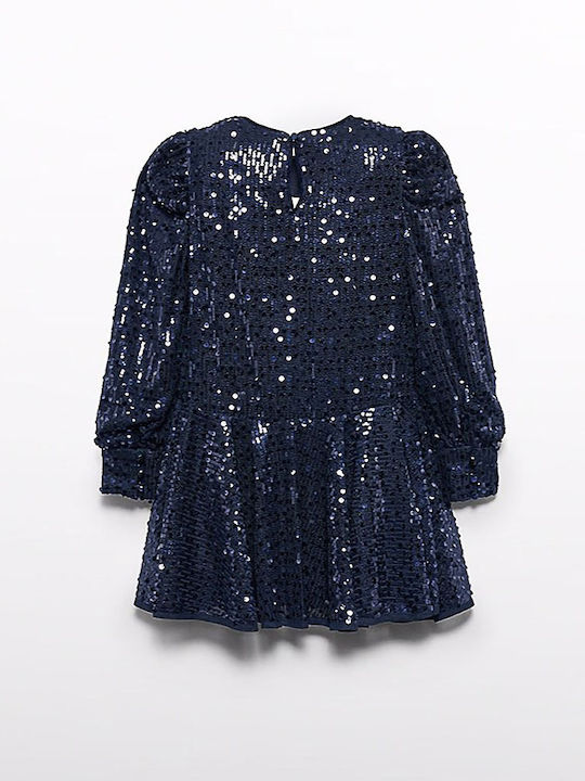 Abel & Lula Kids Dress with Sequins Navy Blue