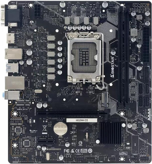 Biostar H610MHP 2.0 Motherboard Micro ATX with Intel 1700 Socket