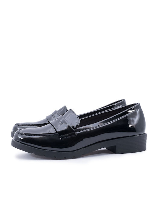 Love4shoes Γυναικεία Loafers σε Μαύρο Χρώμα