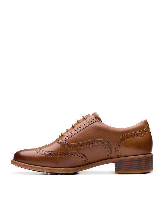 Havisham Oak Tan Leather Women's Leather Oxford Shoes Tabac Brown