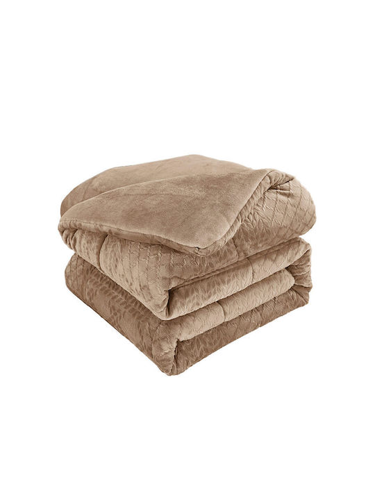 Liolios Home Duvet Cover Queen 220x240cm Prestige Coffee