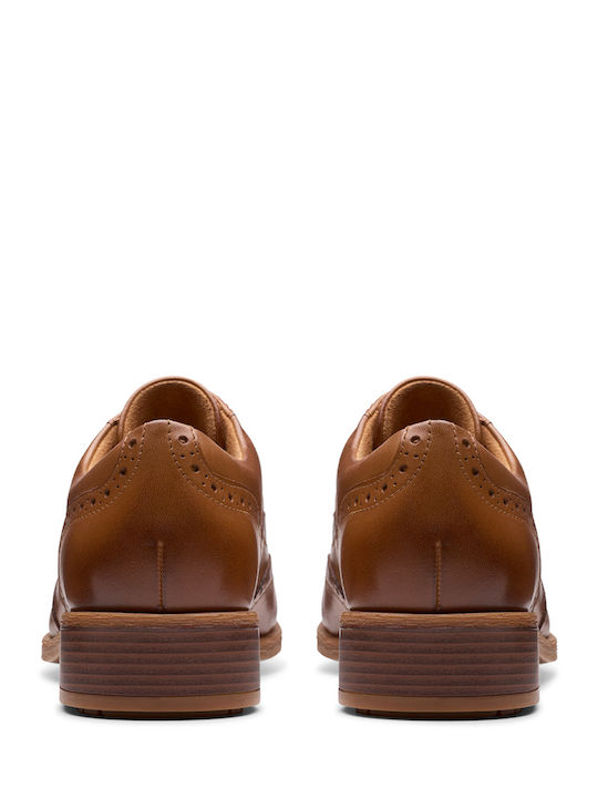 Havisham Oak Tan Leather Women's Leather Oxford Shoes Tabac Brown