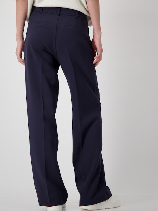 Monari Damen Stoff Hose Blue