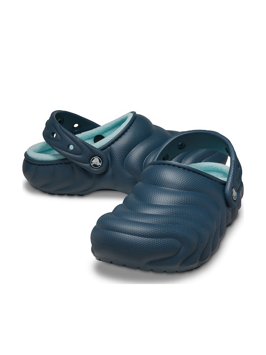 Crocs Classic Lined Overpuff Σαμπό Μπλε