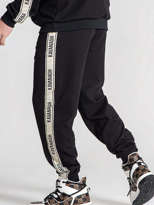 Gianni Kavanagh Men's Fleece Sweatpants with Rubber Black