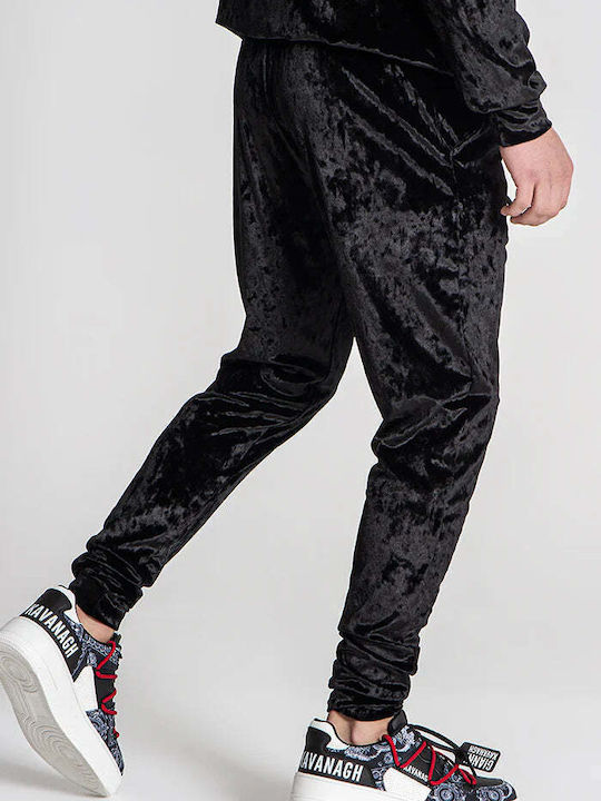 Gianni Kavanagh Men's Sweatpants with Rubber Black