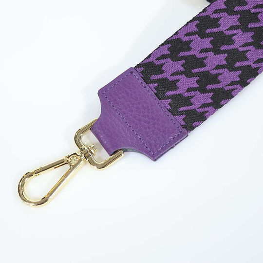 Passaggio Leather Strap for Knitted Bag Purple