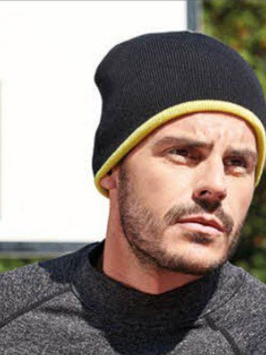 Beanie Männer Beanie Gestrickt in Schwarz Farbe