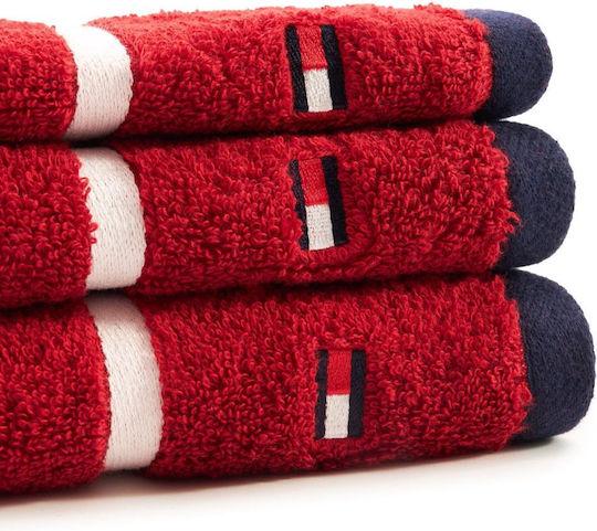Tommy Hilfiger Hand Towel Cape Cod 40x60cm Red Weight 500gr/m²