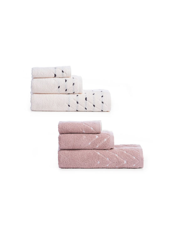 Nef-Nef Homeware Πετσέτα Σώματος Cheville 70x140εκ. Ecru Βάρους 500gr/m²