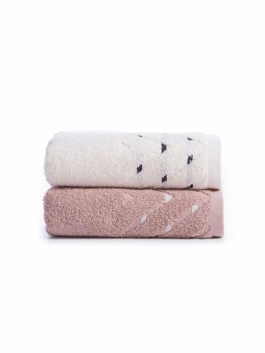 Nef-Nef Homeware Πετσέτα Χεριών Cheville 30x50εκ. Ecru Βάρους 500gr/m²