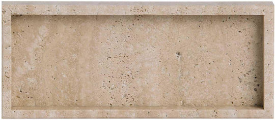 Andrea House Παραλληλόγραμμος Μαρμάρινος Δίσκος Travertine