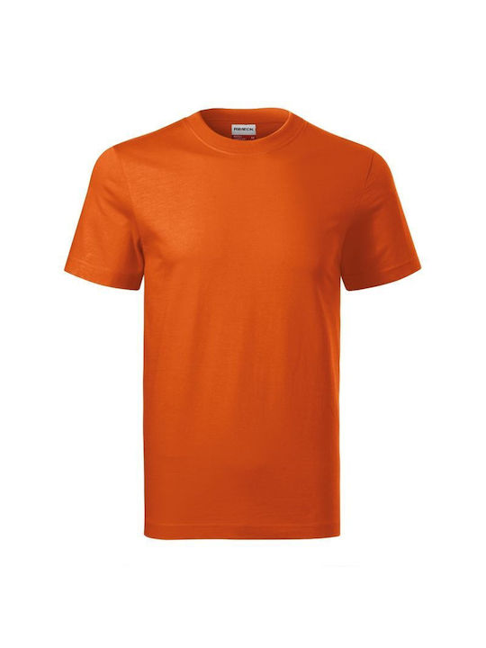 Adler Ανδρικό Διαφημιστικό T-shirt Κοντομάνικο σε Πορτοκαλί Χρώμα