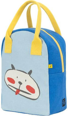 Umweltfreundliche Lunch-Tasche Fluf Zipper Lunch Hund 100% GOTS-zertifizierte Bio-Baumwolle 28 x 20 x 12 cm