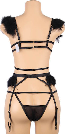 Kinksters Секси Комплект Бельо Черен 3123-07524