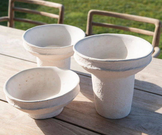 Decorative Bowl Cement Ah-ax24082 Φ26x24cm White Andrea House Cement Decorative Bowl Cement Ah-ax24082 Φ26x24cm White Andrea House Cement