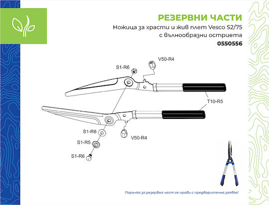 Hydrostab Ножица За Рязане На Граница / Ръчна Трева Храсти