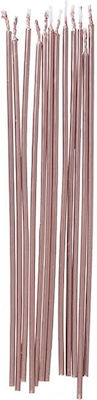 Rose Gold Tall & Very Thin Candles 12pcs