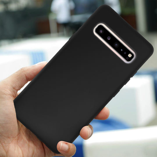 Hülle Samsung Galaxy S10 5G Weiches Silikon Schutz Ultradünn Schwarz