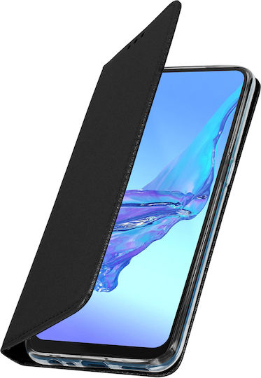 Калъф Folio за Oppo A53 A53s с магнитно покритие, държач за карти и стойка, черен