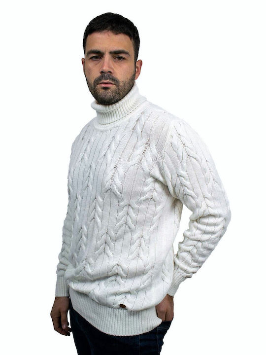 Artisti Italiani Men's Blouse Turtleneck White