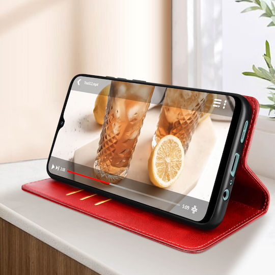 Case Nokia G22 Wallet Video Stand Bara Soft Leather Series Red