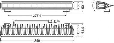 Auto LED-Leiste 6000k Osram 30w 2600lm 12/24v 18cm Ledriving Sx300-cb