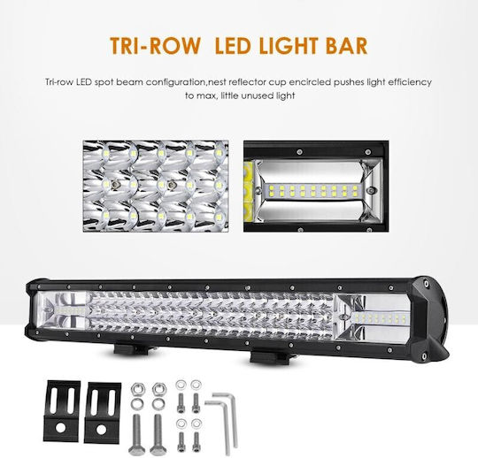 LED Bar Car 324W LED 3 Rows 12V-24V 22680 Lumens 23.5″/59.7 cm Combo Beam 12/60 Degree
