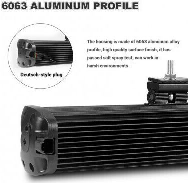 LED Бар за Автомобил 240W 6D 12V-24V 25920 Лумена 51"/132.2 см