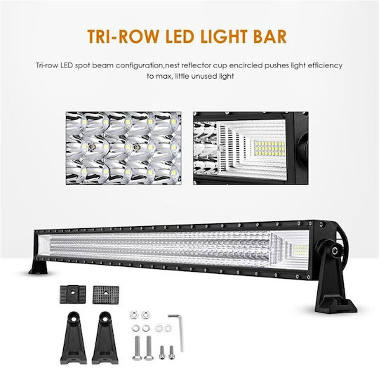 Bară LED Auto 702W LED 3 Rânduri 12V-24V 49140 Lumeni 50″/127 cm Fascicul Combo 12/60 Grade