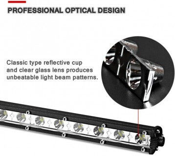 Bară LED Auto 36W Super Slim 35 mm 12/24V 3060 Lumeni 13"/33cm Fascicul Spot B18-36W