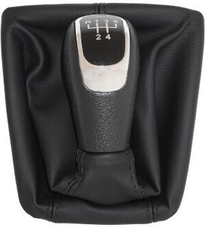 Buton schimbător de viteze cu manșon pentru Skoda Superb Negru 2008-2012