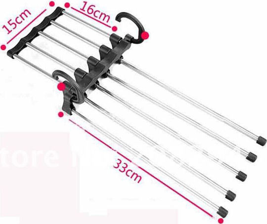 ikonka Wardrobe Hanger for Pants Metallic KX9078 1pcs