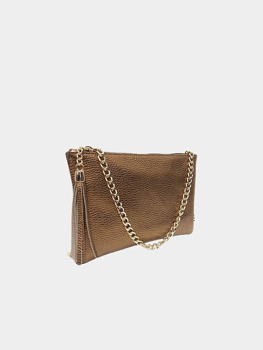 Chris Borsa Leather Women's Bag Shoulder Bronze