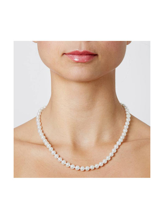 Senzio Belibasakis Necklace from White Gold 14K with Pearls