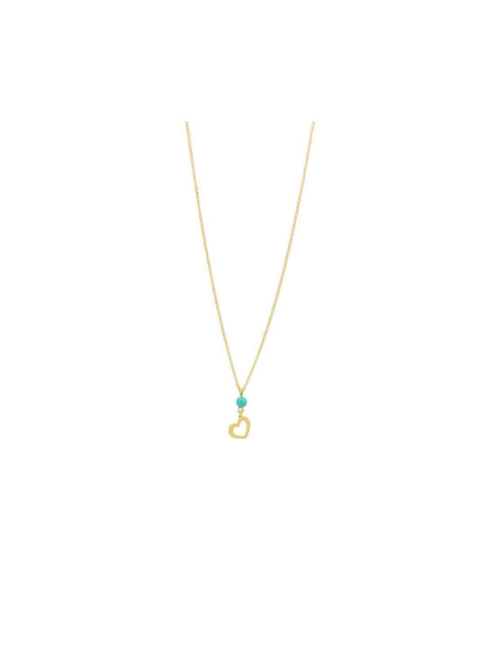 Q-Jewellery Necklace with design Heart from Gold 14K