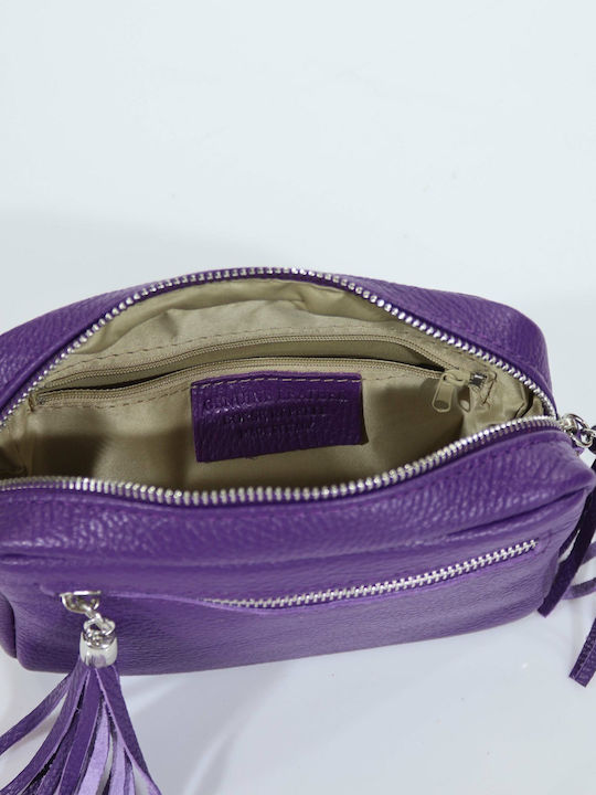 Passaggio Leather Leather Women's Bag Crossbody Purple