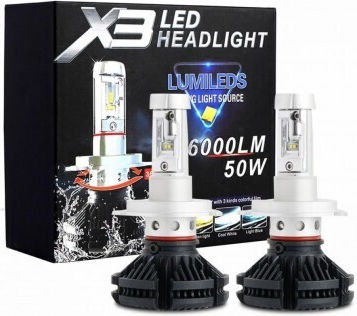 Комплект от 2 H7 Canbus LED 50W 12,000 Lm 12V-24V