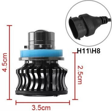 Set de 2 LED HB4 Canbus Efect Laser 6500k 30w 8000 Lm 12v-24v