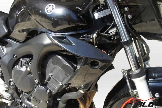 Moto Discovery Motorcycle Frame Protectors Yamaha FZ6 Fazer Black