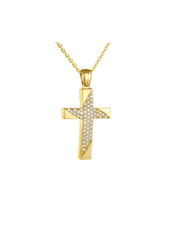 Ioannis Kosmima Women's Gold Cross 14K Double Sided