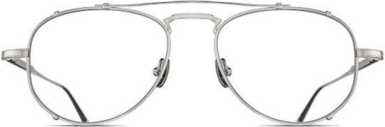 Matsuda Herren Metallisches Brillengestell aus Titanium Silber M3142 PW