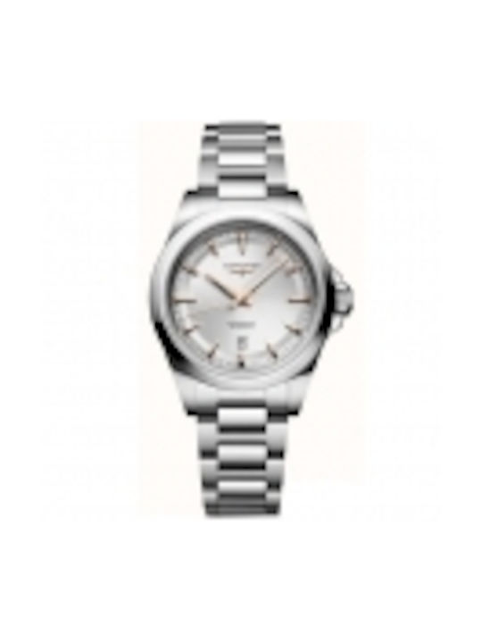 Longines Conquest Watch Automatic with Silver Metal Bracelet