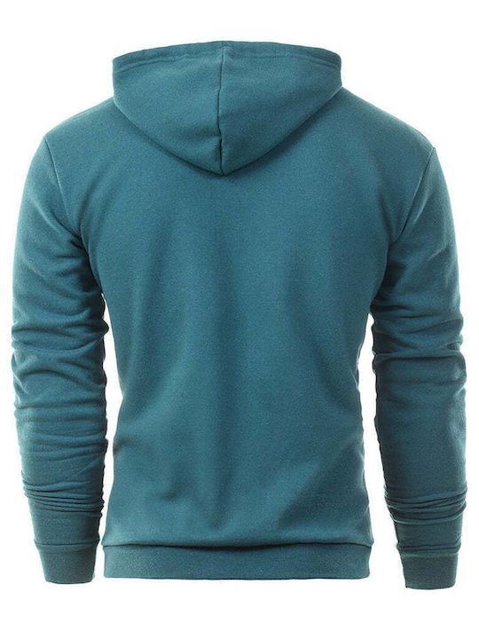 Panda Clothing Men's Sweatshirt with Hood and Pockets Green